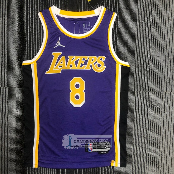 Camiseta Los Angeles Lakers Kobe Bryant NO 8 Statement 2021-22 Violeta